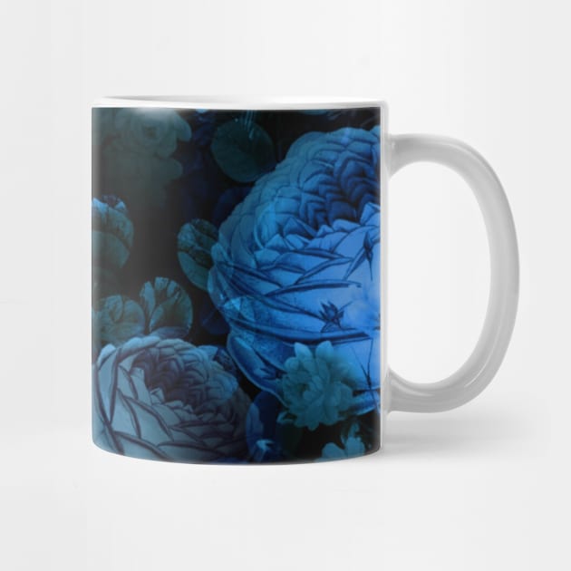 Watercolor Turquoise Roses Floral Flower by Moon Art